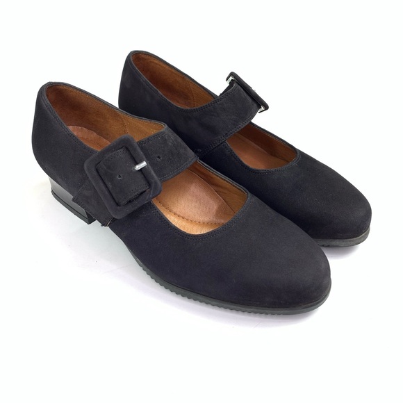 beautifeel Shoes - Beautifeel Suede Maryjane Low Heels Black